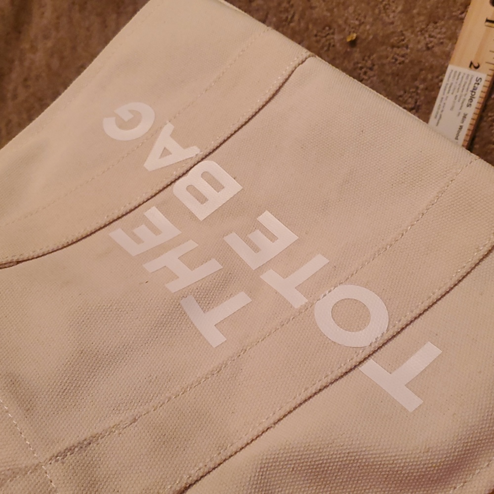 Cream Tote Bag with Patterned Strap - Picture 6 of 8